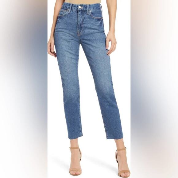 GA Good Classic Raw Hem High Rise Jeans size 0 waist 25 - Picture 1 of 13